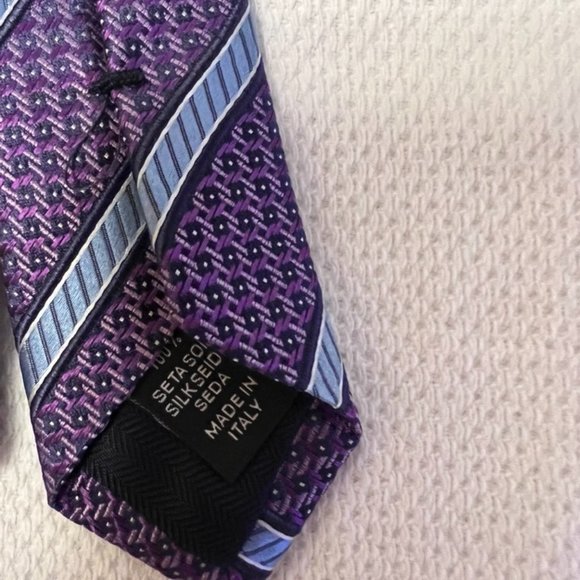 Ermenegildo Zegna Men's Tie Purple Rep - Picture 3 of 5